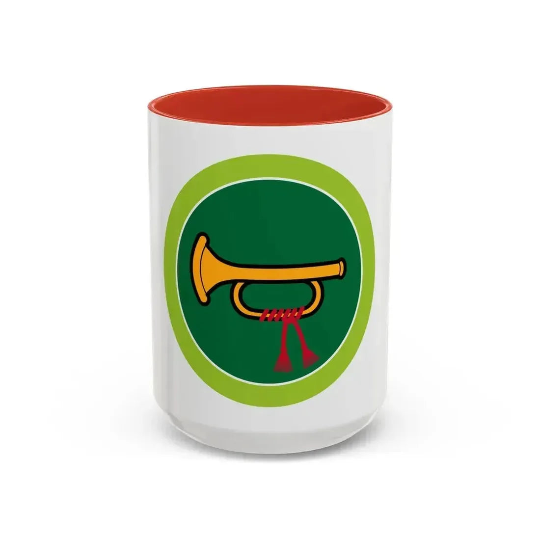 Bugling (Boy Scout Merit Badge) Accent Coffee Mug 15oz Red - Go Mug Yourself
