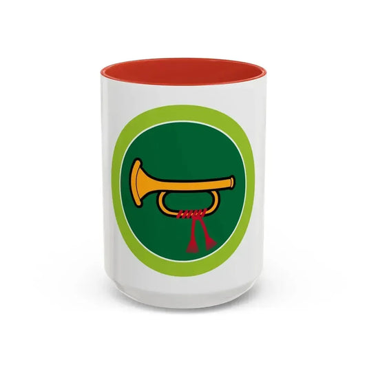 Bugling (Boy Scout Merit Badge) Accent Coffee Mug 15oz Red - Go Mug Yourself