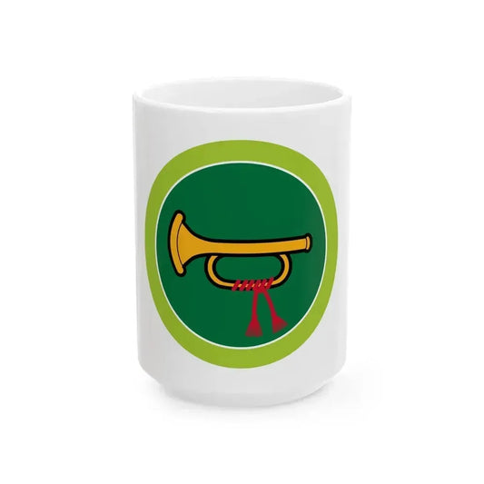 Bugling (Boy Scout Merit Badge) White Coffee Mug 15oz - Go Mug Yourself