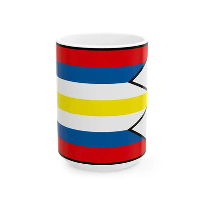 Buglovce Levoca Flag (Slovakia) White Coffee Mug 15oz - Go Mug Yourself