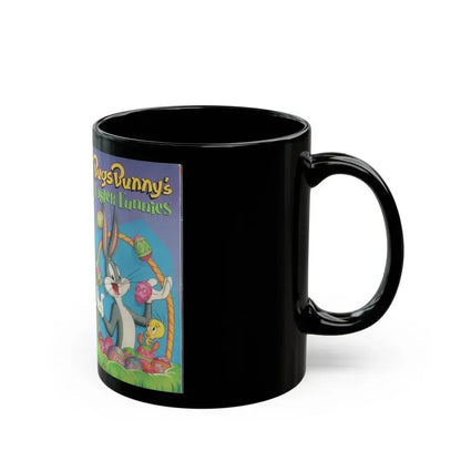 BUGS BUNNY EASTER FUNNIES (VHS COVER) - Black Coffee Mug - Go Mug Yourself
