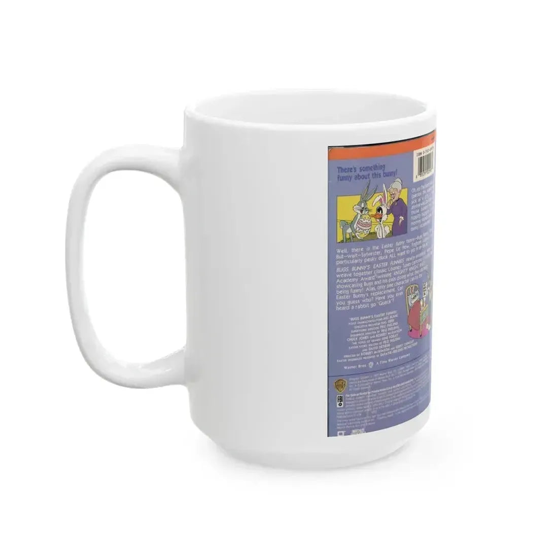 BUGS BUNNY EASTER FUNNIES (VHS COVER) - White Coffee Mug - Go Mug Yourself