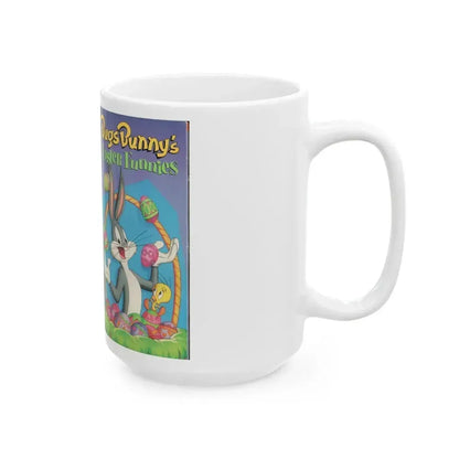 BUGS BUNNY EASTER FUNNIES (VHS COVER) - White Coffee Mug - Go Mug Yourself