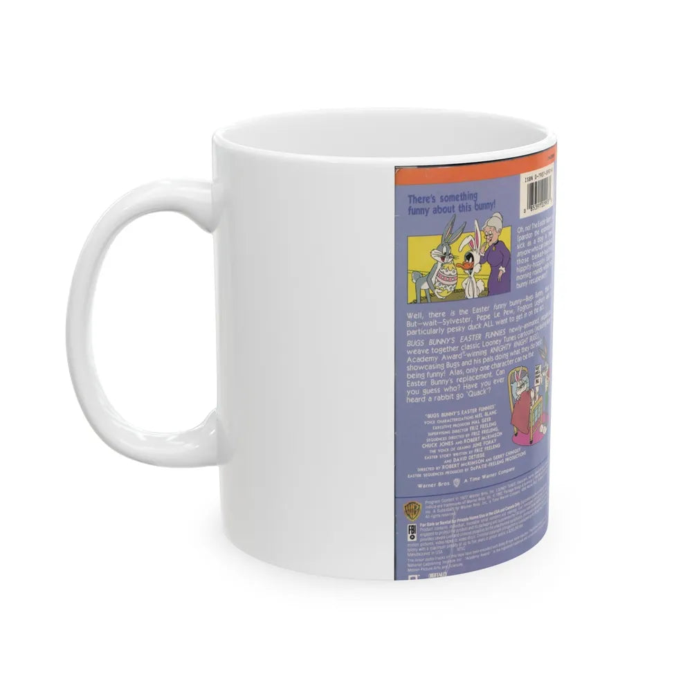 BUGS BUNNY EASTER FUNNIES (VHS COVER) - White Coffee Mug-Go Mug Yourself