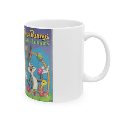 BUGS BUNNY EASTER FUNNIES (VHS COVER) - White Coffee Mug-Go Mug Yourself