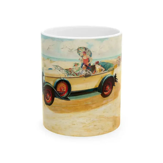 Buick Motors ad illustration - White Coffee Mug 11oz - Go Mug Yourself
