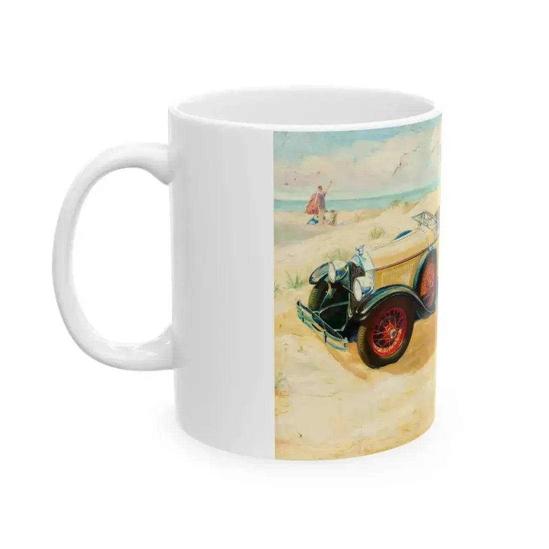 Buick Motors ad illustration - White Coffee Mug - Go Mug Yourself