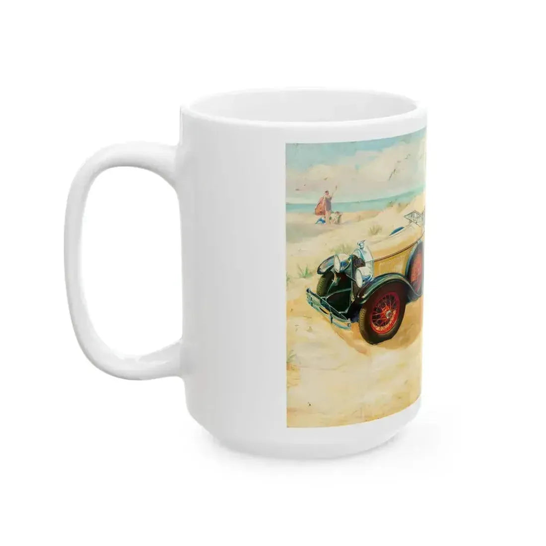 Buick Motors ad illustration - White Coffee Mug - Go Mug Yourself