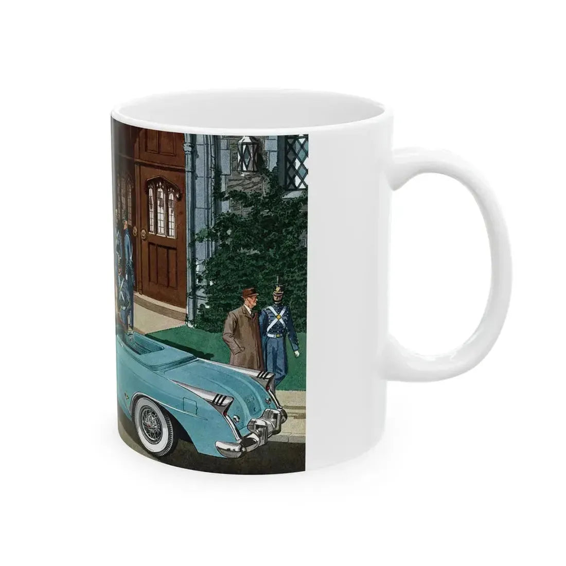 Buick Skylark, Esquire magazine, November 1954 - White Coffee Mug - Go Mug Yourself