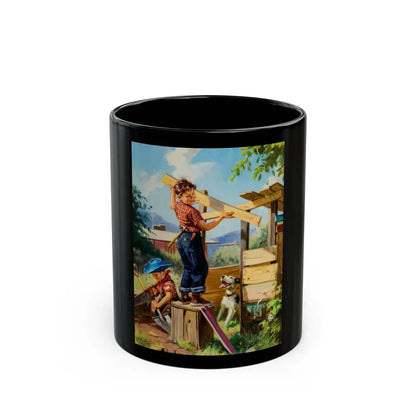 Building a Fort - Black Coffee Mug 11oz - Go Mug Yourself
