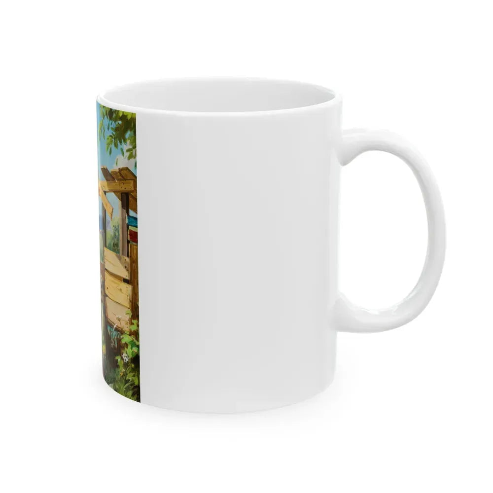Building a Fort - White Coffee Mug - Go Mug Yourself