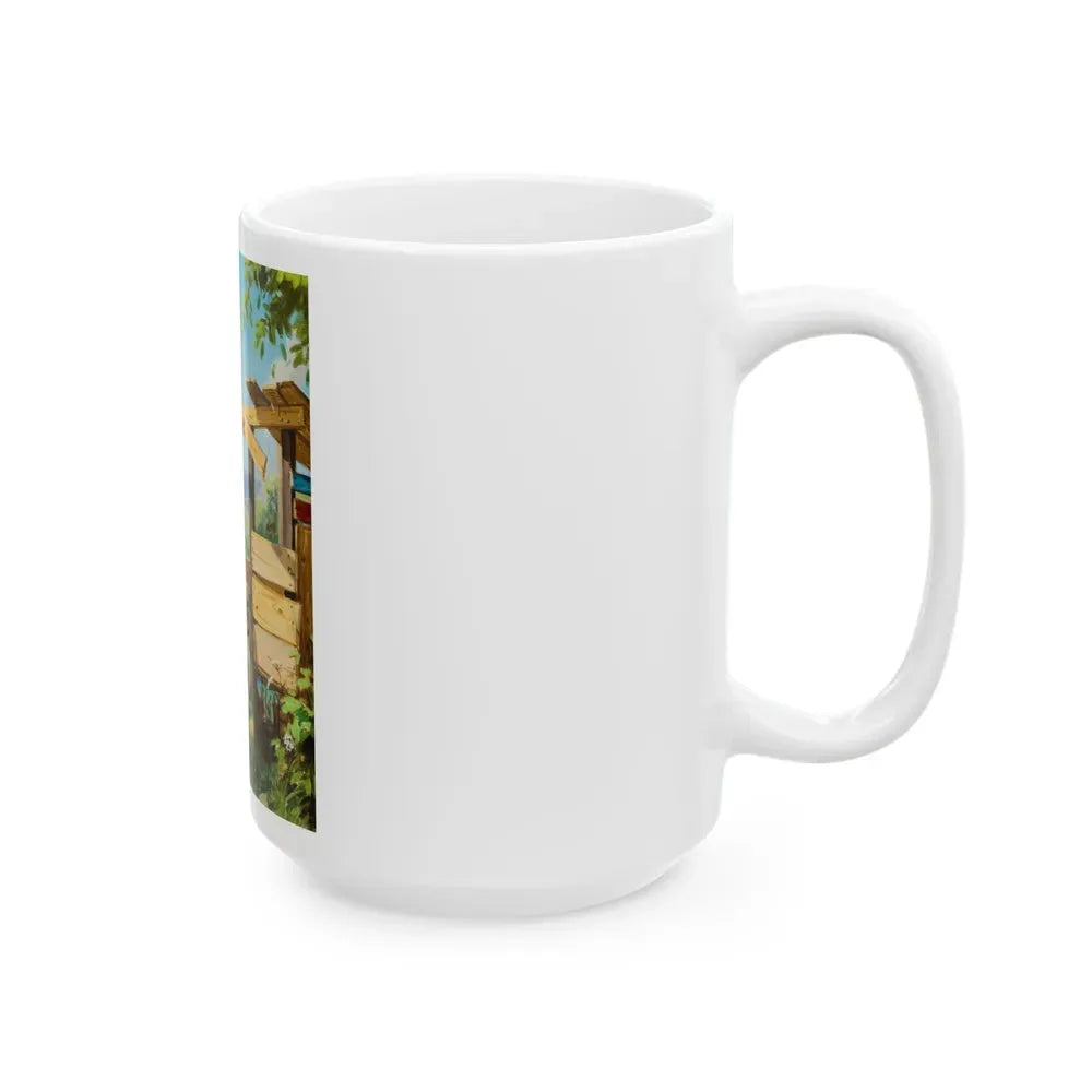 Building a Fort - White Coffee Mug - Go Mug Yourself