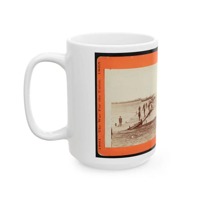 Building A Pontoon Bridge At Beaufort, S.C. 001 (U.S. Civil War) White Coffee Mug-Go Mug Yourself