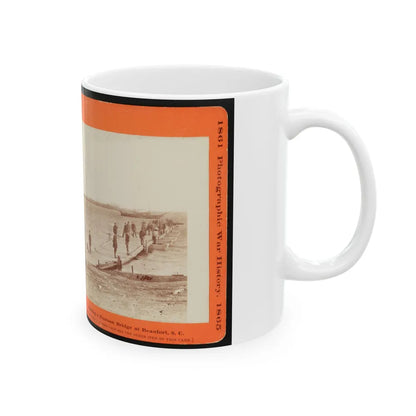 Building A Pontoon Bridge At Beaufort, S.C. 001 (U.S. Civil War) White Coffee Mug-Go Mug Yourself