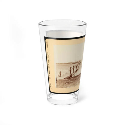 Building A Pontoon Bridge At Beaufort, S.C. (U.S. Civil War) Pint Glass 16oz-Go Mug Yourself