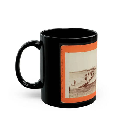 Building A Pontoon Bridge At Beaufort, S.C. 001 (U.S. Civil War) Black Coffee Mug - Go Mug Yourself