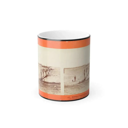Building a Pontoon Bridge at Beaufort, S.C. 001 (U.S. Civil War) Color Changing Coffee Mug 11oz Default Title 11oz - Go Mug Yourself