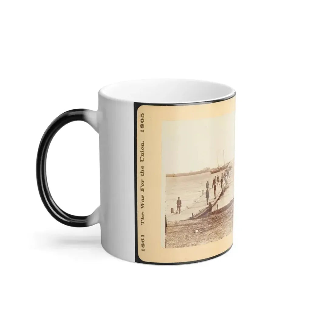 Building a Pontoon Bridge at Beaufort, S.C. (U.S. Civil War) Color Changing Coffee Mug 11oz - Go Mug Yourself