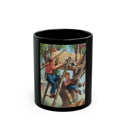 Building a Treehouse - Black Coffee Mug 11oz - Go Mug Yourself