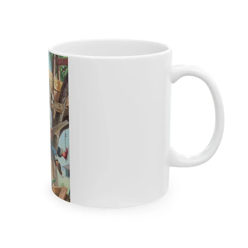 Building a Treehouse - White Coffee Mug - Go Mug Yourself