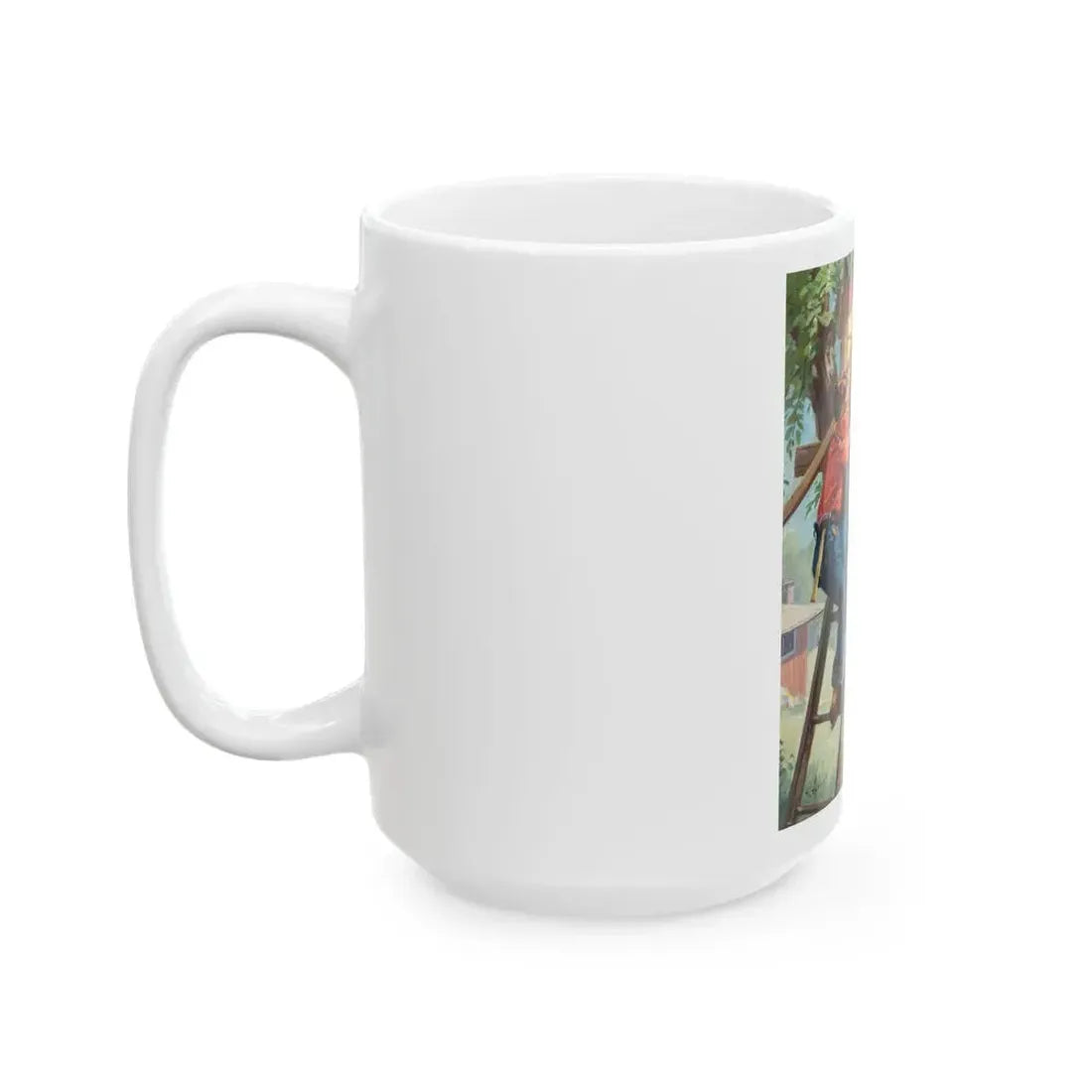 Building a Treehouse - White Coffee Mug - Go Mug Yourself