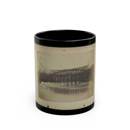 Building Military Railroad Truss Bridge Across Bull Run, April, 1863 (U.S. Civil War) Black Coffee Mug 11oz - Go Mug Yourself