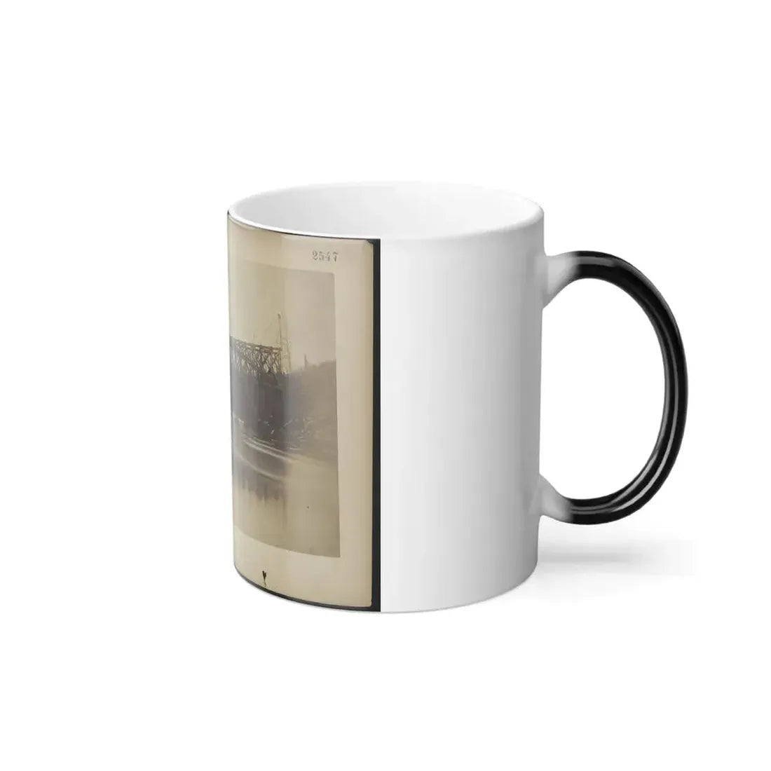 Building Military Railroad Truss Bridge Across Bull Run, April, 1863 (U.S. Civil War) Color Changing Coffee Mug 11oz - Go Mug Yourself
