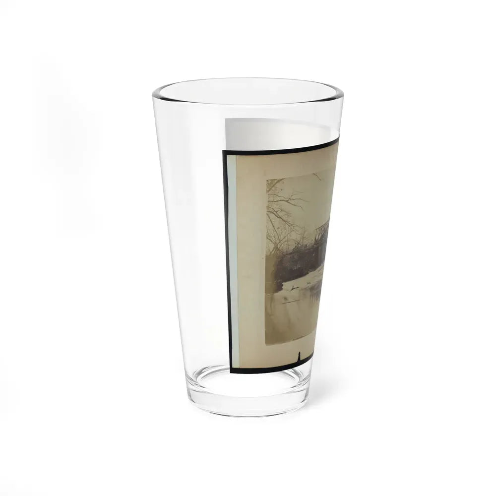 Building Military Railroad Truss Bridge Across Bull Run, April, 1863 (U.S. Civil War) Pint Glass 16oz - Go Mug Yourself