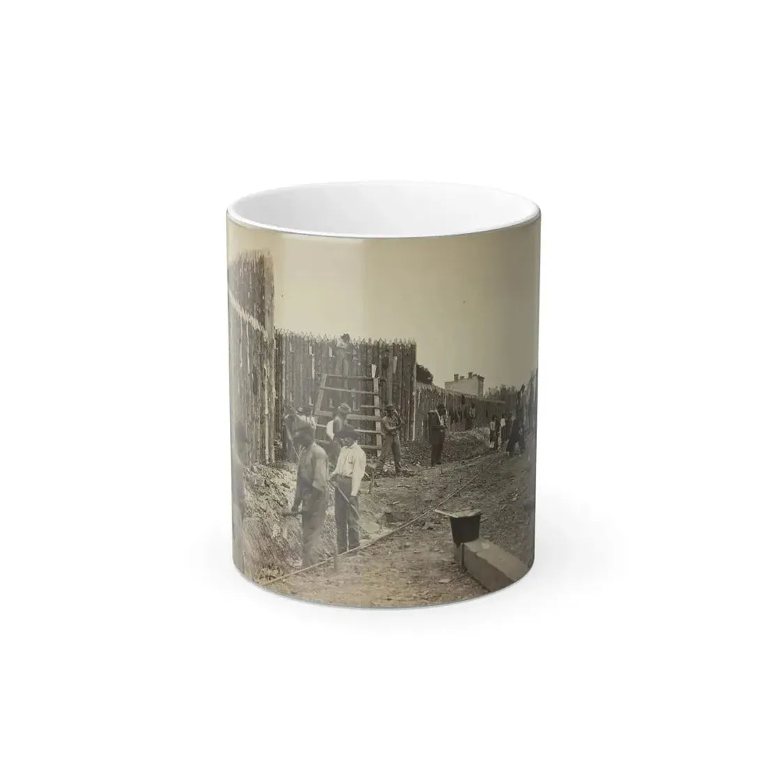 Building Stockade, Alexandria, Va.(2) (U.S. Civil War) Color Changing Coffee Mug 11oz Default Title 11oz - Go Mug Yourself