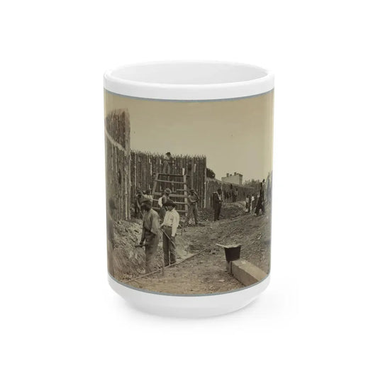 Building Stockade, Alexandria, Va.(2) (U.S. Civil War) White Coffee Mug 15oz - Go Mug Yourself
