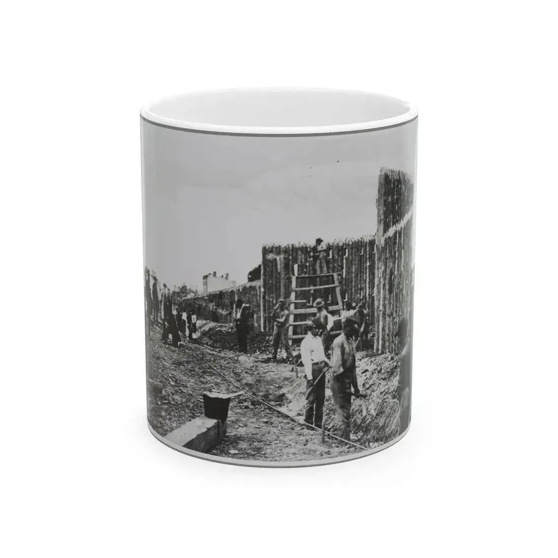 Building Stockade, Alexandria, Va. (U.S. Civil War) White Coffee Mug 11oz - Go Mug Yourself