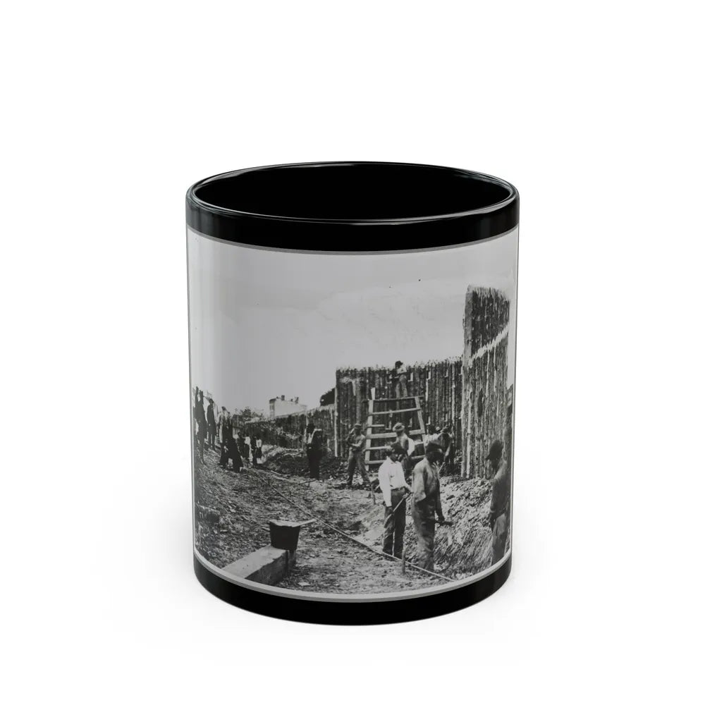 Building Stockade, Alexandria, Va. (U.S. Civil War) Black Coffee Mug-11oz-Go Mug Yourself