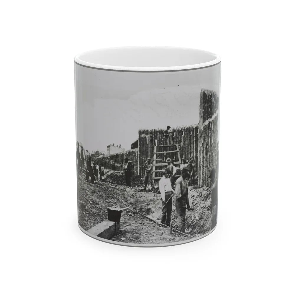 Building Stockade, Alexandria, Va. (U.S. Civil War) White Coffee Mug-11oz-Go Mug Yourself