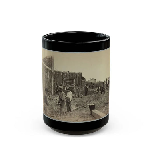 Building Stockade, Alexandria, Va.(2) (U.S. Civil War) Black Coffee Mug-15oz-Go Mug Yourself