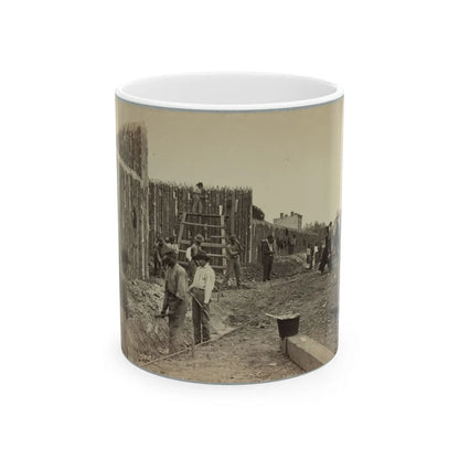 Building Stockade, Alexandria, Va.(2) (U.S. Civil War) White Coffee Mug-11oz-Go Mug Yourself