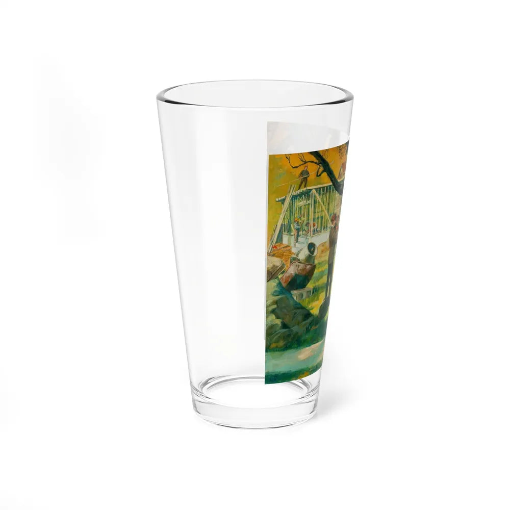 Building the Doctor's Addition (Magazine Illustration) Pint Glass 16oz-Go Mug Yourself