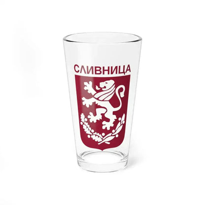 Герб на Сливница (Bulgaria) (Coat of Arms) Pint Glass 16oz 16oz - Go Mug Yourself