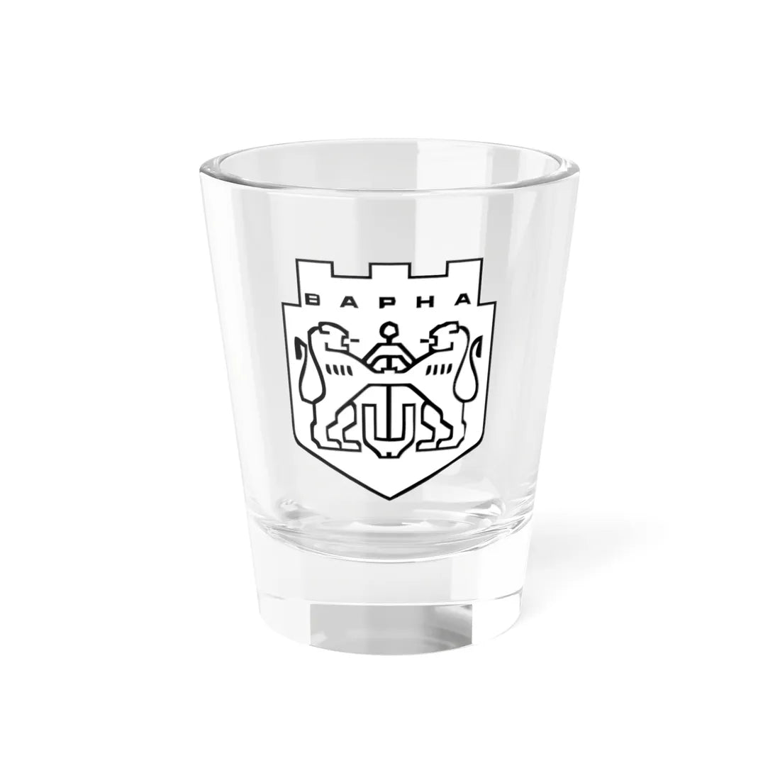 Герб на Варна България (Bulgaria) (Coat of Arms) Shot Glass 1.5oz 1.5oz - Go Mug Yourself