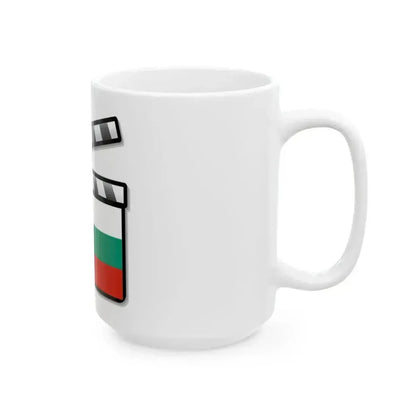 Bulgaria film clapperboard (Bulgaria) White Coffee Mug - Go Mug Yourself