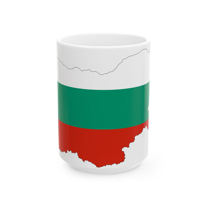 Bulgaria-Flagmap (Bulgaria) White Coffee Mug-15oz-Go Mug Yourself