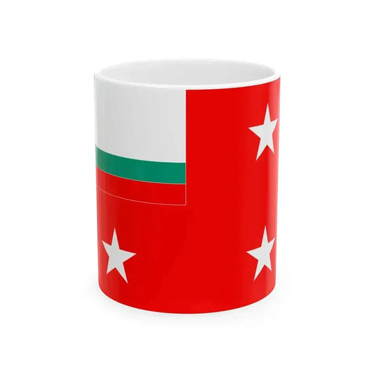 Bulgarian Navy Rank Flag Commander of the Navy (Bulgaria) White Coffee Mug 11oz - Go Mug Yourself