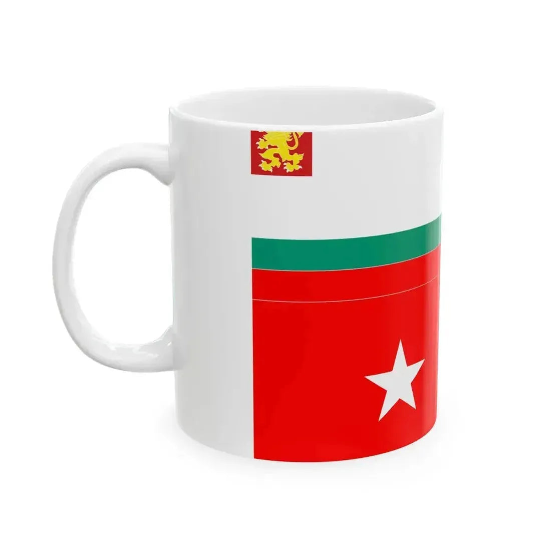 Bulgarian Navy Rank Flag Commander of the Navy (Bulgaria) White Coffee Mug - Go Mug Yourself
