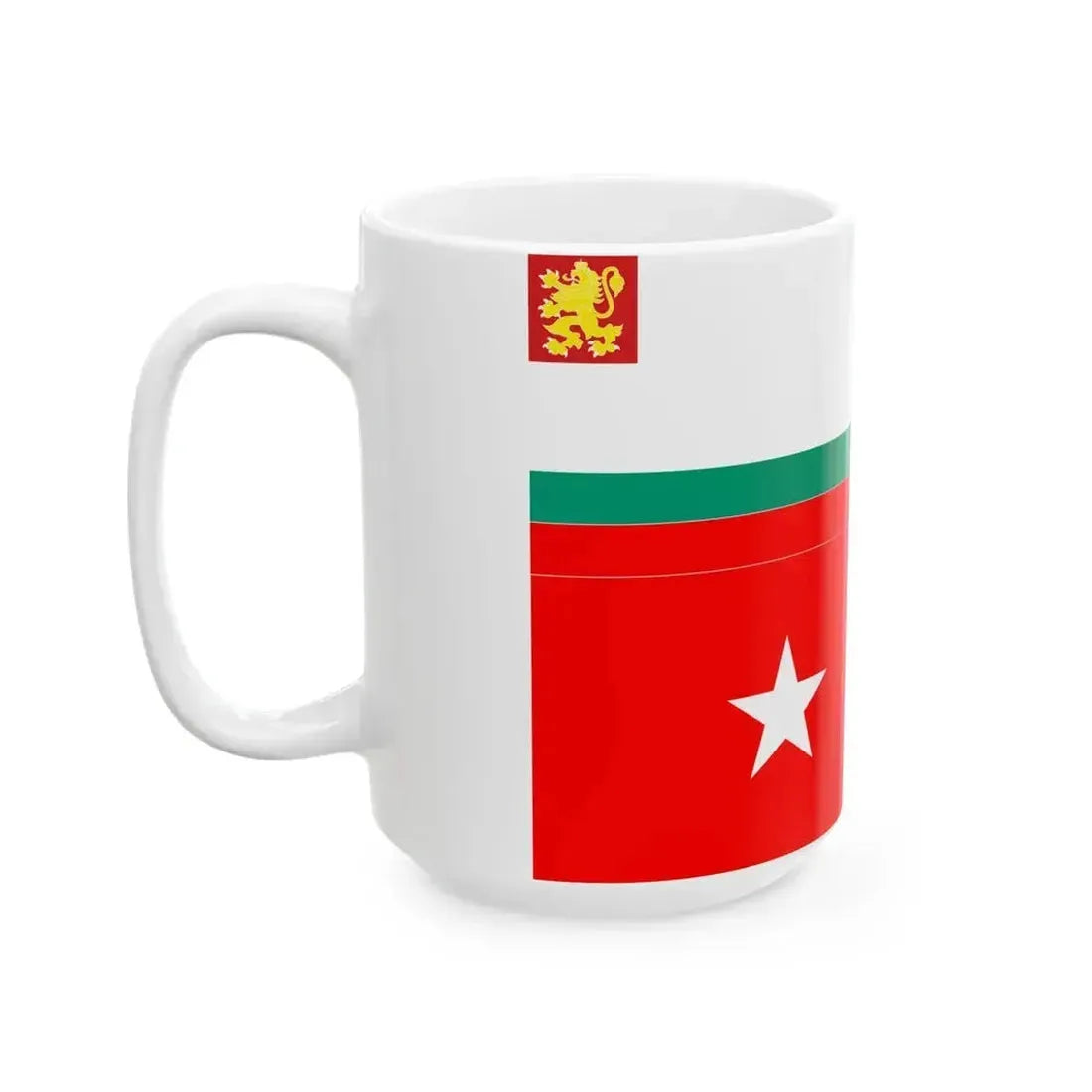 Bulgarian Navy Rank Flag Commander of the Navy (Bulgaria) White Coffee Mug - Go Mug Yourself