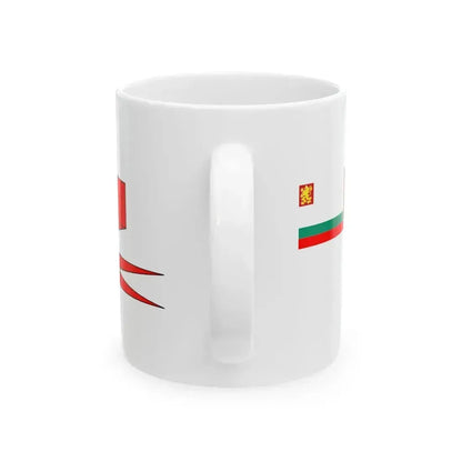 Bulgarian Navy Rank Flag Pendant of Ship Division Commander 2 (Bulgaria) White Coffee Mug - Go Mug Yourself