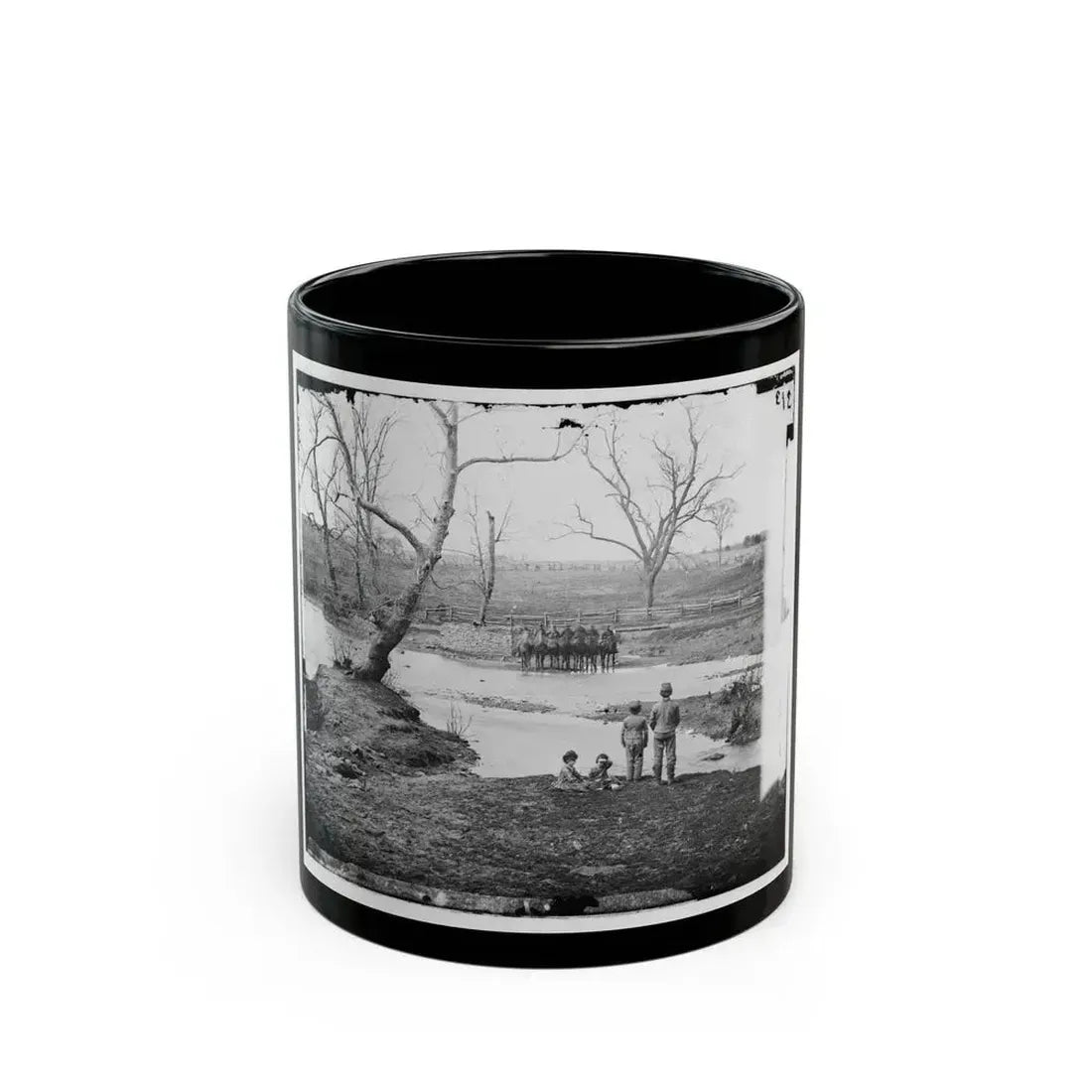 Bull Run, Va. Federal Cavalry At Sudley Ford (U.S. Civil War) Black Coffee Mug 11oz - Go Mug Yourself