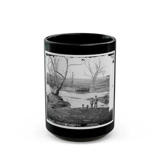 Bull Run, Va. Federal Cavalry At Sudley Ford (U.S. Civil War) Black Coffee Mug 15oz - Go Mug Yourself