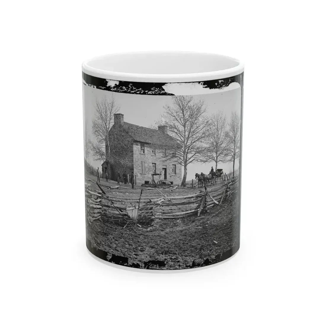 Bull Run, Va. Matthews' Or The Stone House (U.S. Civil War) White Coffee Mug 11oz - Go Mug Yourself