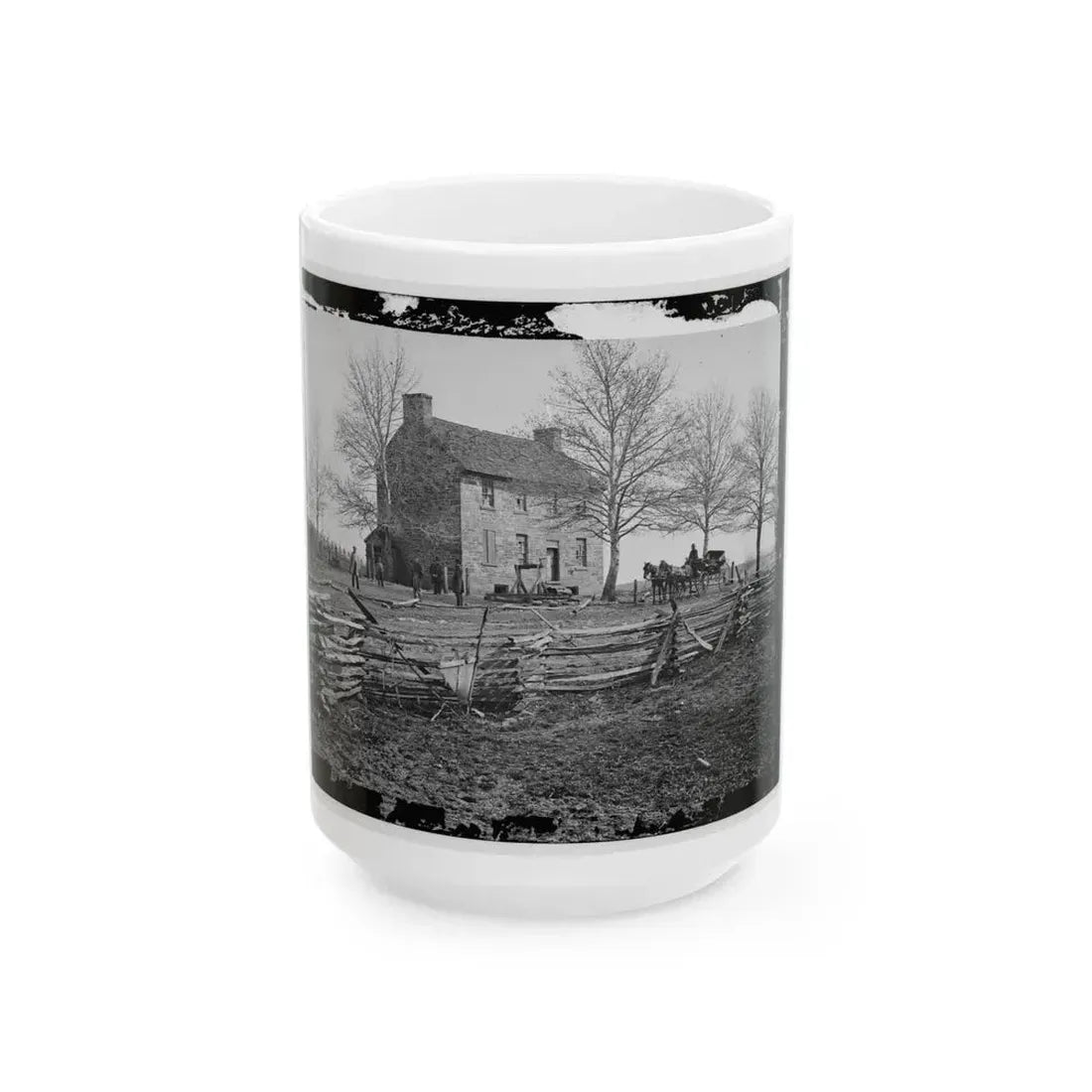 Bull Run, Va. Matthews' Or The Stone House (U.S. Civil War) White Coffee Mug 15oz - Go Mug Yourself