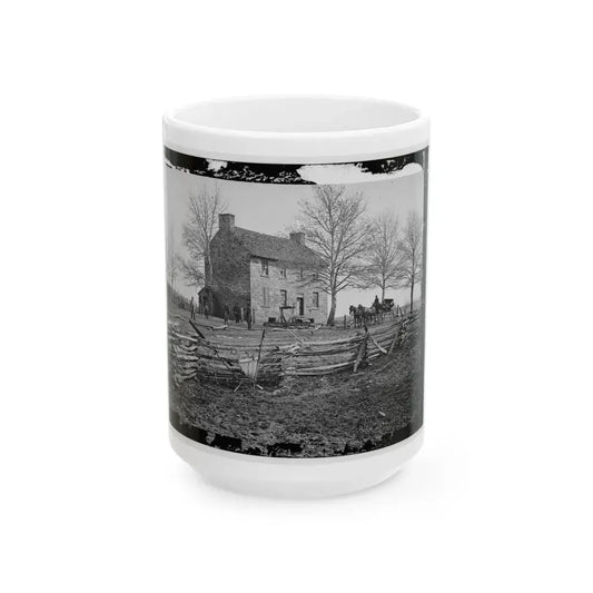 Bull Run, Va. Matthews' Or The Stone House (U.S. Civil War) White Coffee Mug 15oz - Go Mug Yourself