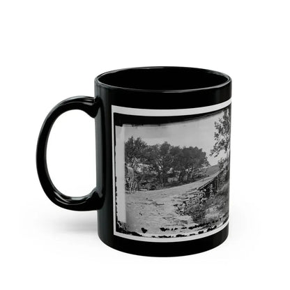 Bull Run, Va. New Bridge Built By Mcdowell's Engineers; Photographer's Wagon At Left (U.S. Civil War) Black Coffee Mug - Go Mug Yourself